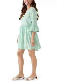 Petite 3/4 Flounce Tier Dress
