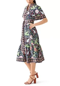 Petite Printed Shirt Dress