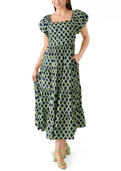 Petite Sleeveless Tiered Midi Dress