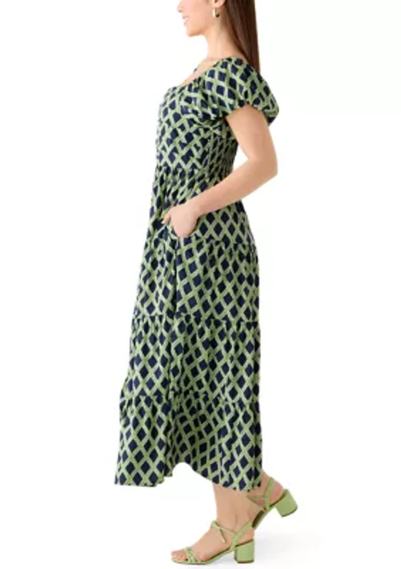 Petite Sleeveless Tiered Midi Dress