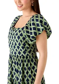 Petite Sleeveless Tiered Midi Dress