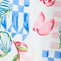 Petite Short Sleeve Notch Neck Printed Mini Dress