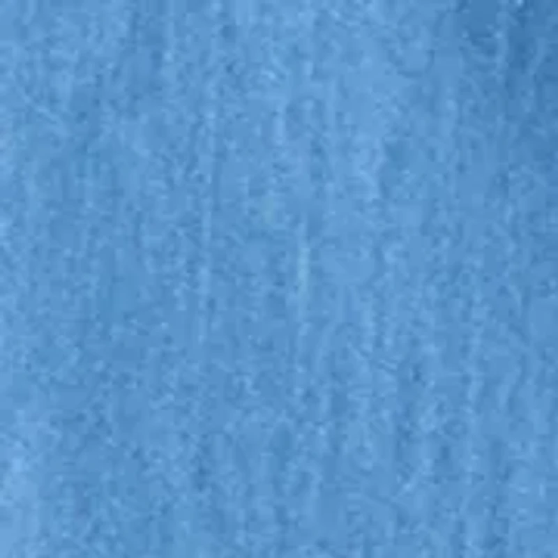 Petite Short Sleeve Chambray Ruffle Neck Top