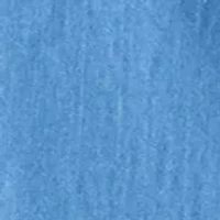 Petite Short Sleeve Chambray Ruffle Neck Top