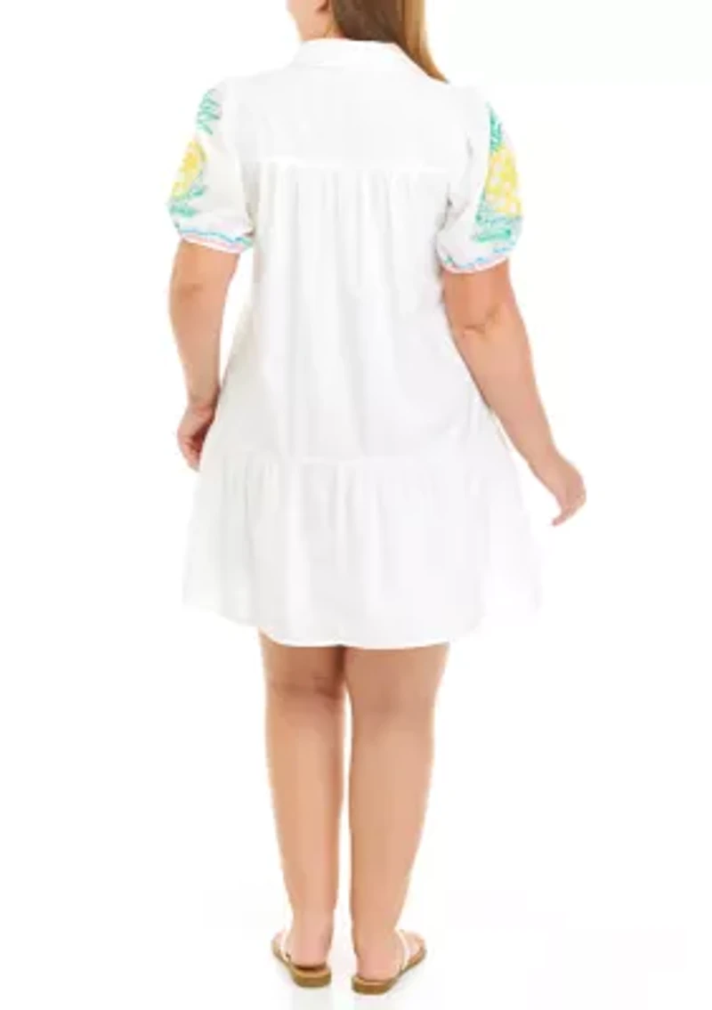 Plus Puff Sleeve Dress