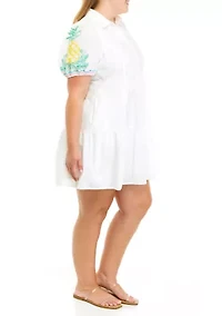 Plus Puff Sleeve Dress