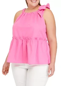 Plus Bow Halter Top