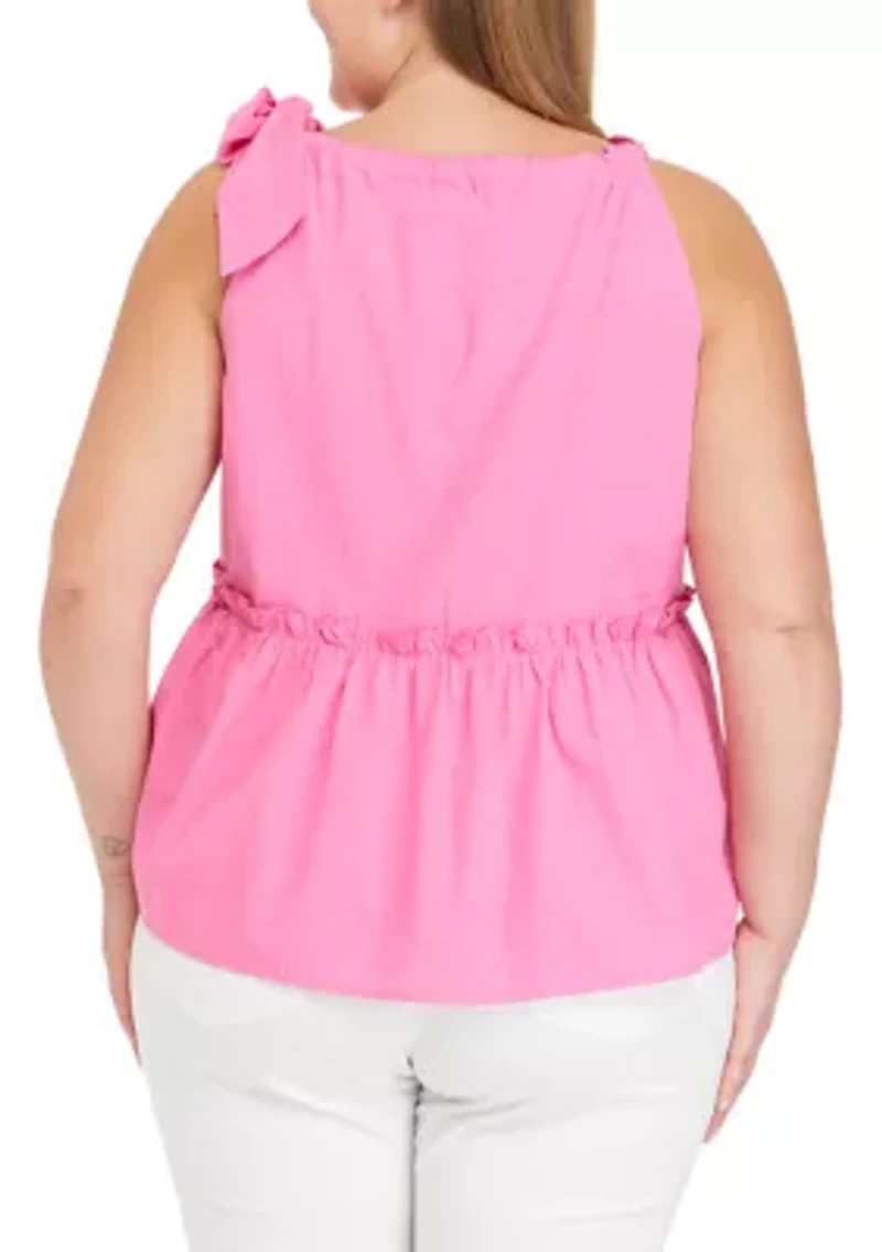 Plus Bow Halter Top