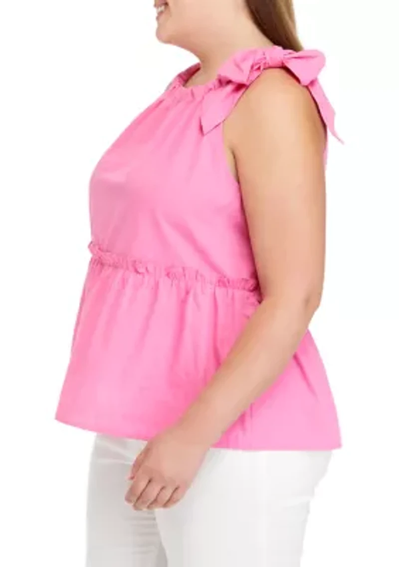Plus Bow Halter Top