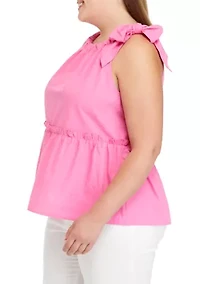 Plus Bow Halter Top