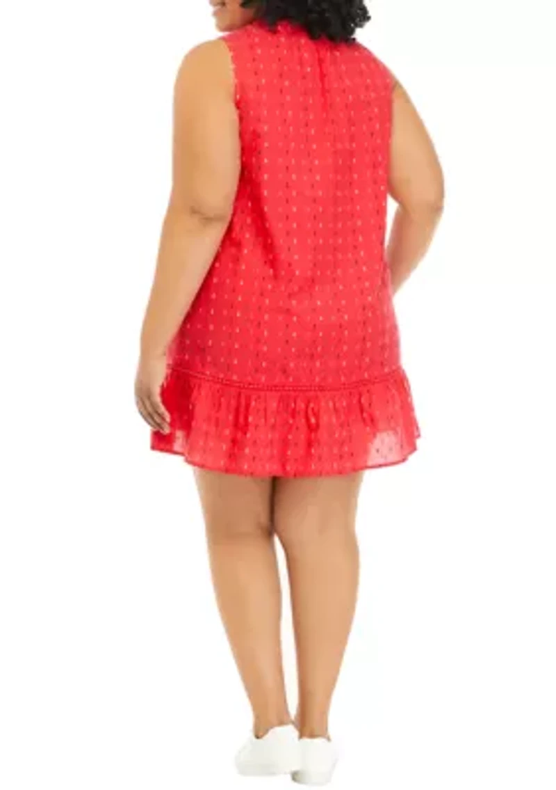 Plus Sleeveless Peasant Dress