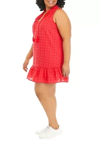 Plus Sleeveless Peasant Dress