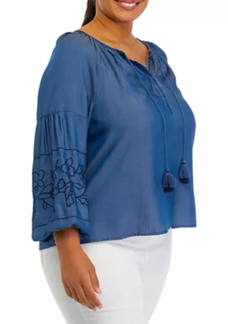 Plus Peasant Top