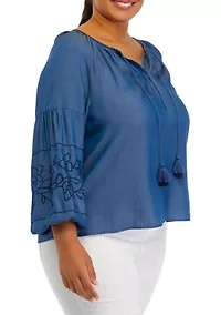 Plus Peasant Top