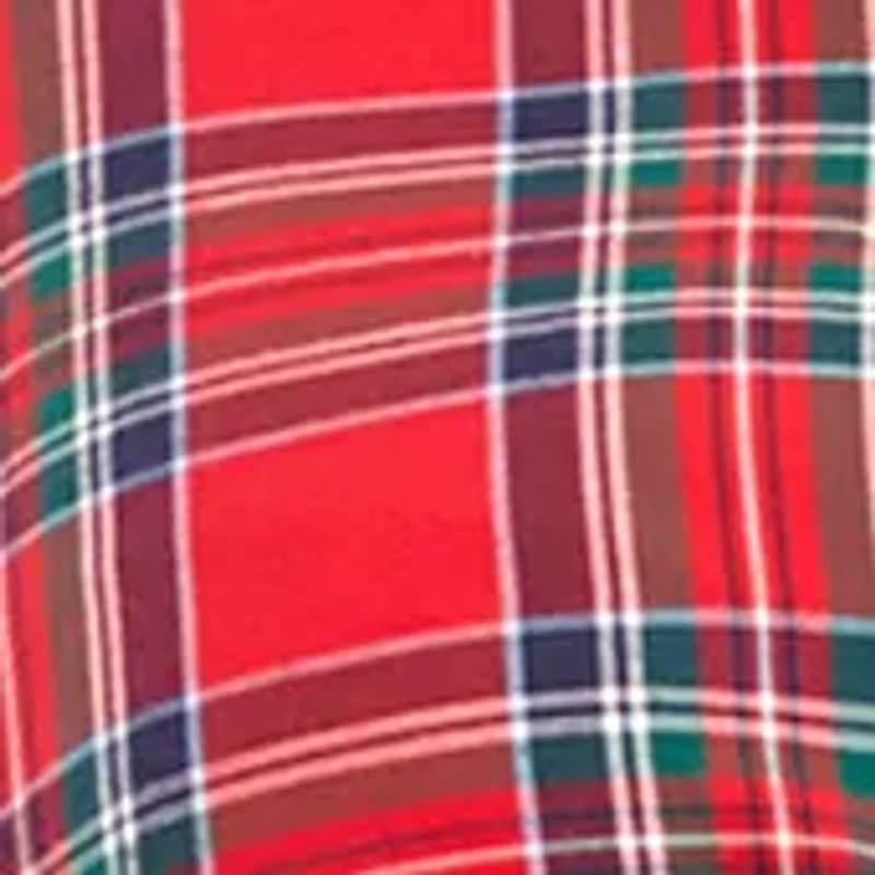 Plus Plaid Tiered Shirtdress