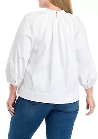 Plus 3/4 Sleeve Swing Top