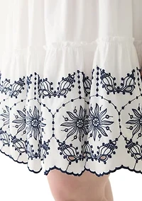Plus Puff Sleeve Peasant Dress