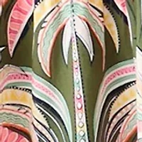 Plus Printed Poplin Peasant Dress