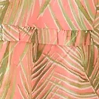 Plus Flutter Sleeve Printed Maxi Dress
