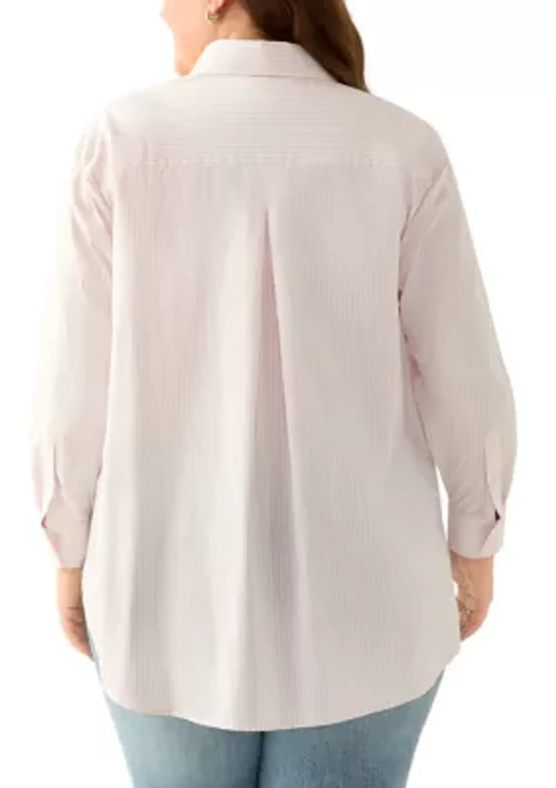 Plus Tunic Button Up Shirt
