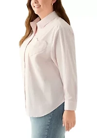Plus Tunic Button Up Shirt