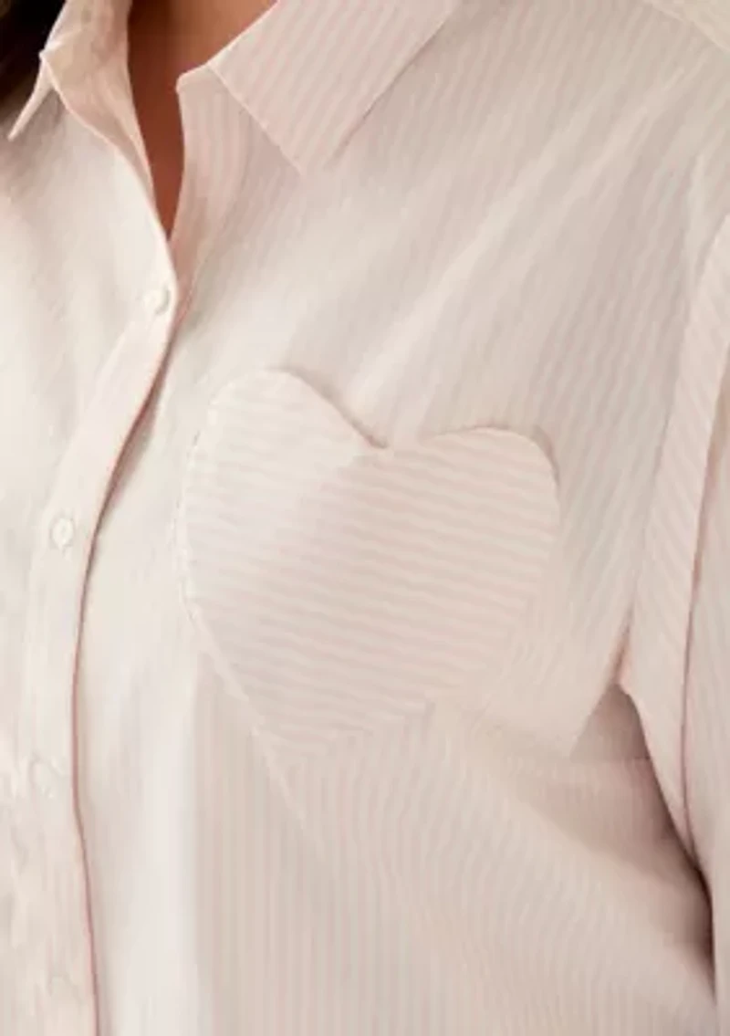 Plus Tunic Button Up Shirt