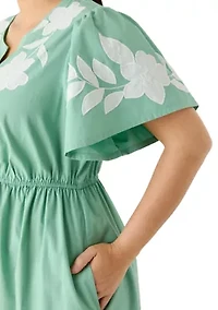 Plus Short Sleeve Maxi Dress