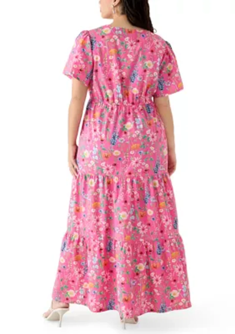 Plus Short Sleeve Maxi Dress