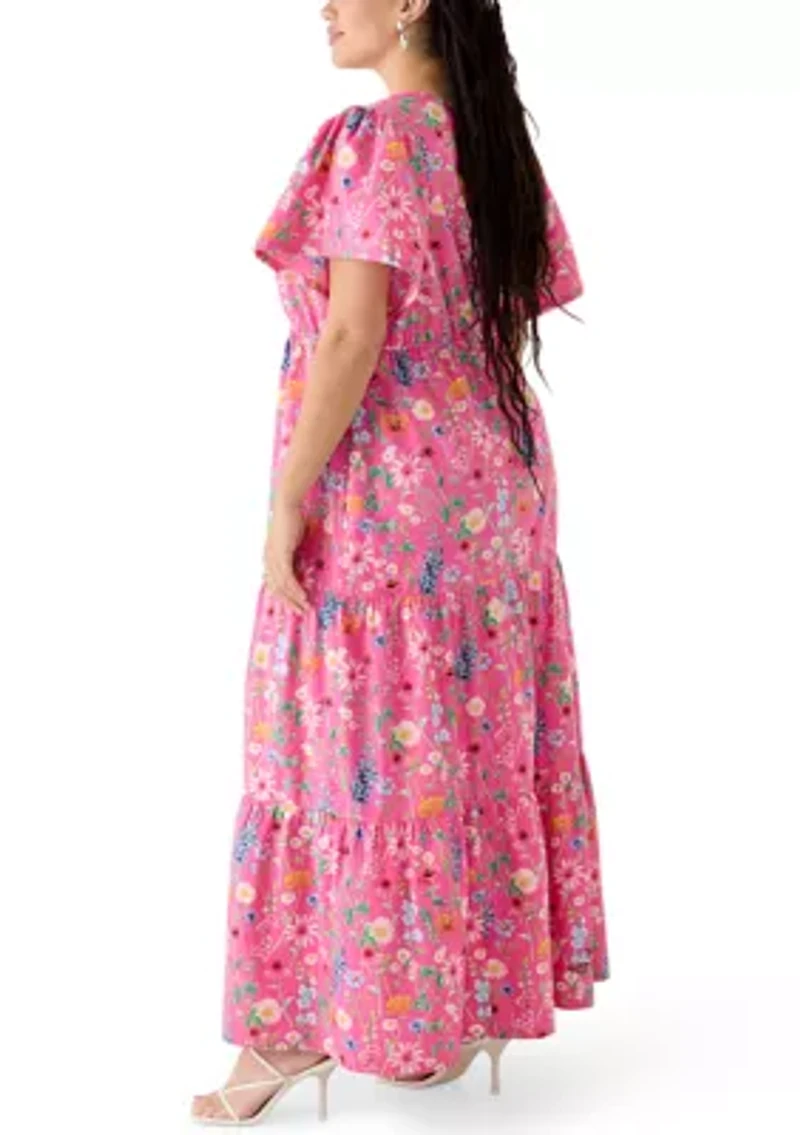 Plus Short Sleeve Maxi Dress