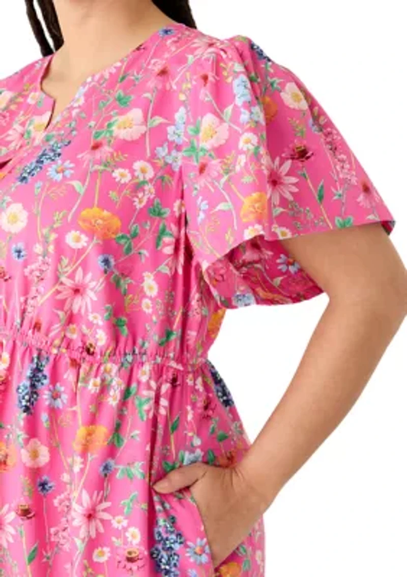 Plus Short Sleeve Maxi Dress