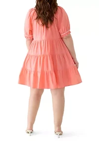 Plus Peasant Mini Dress