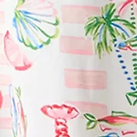 Plus Notch Neck Print Mini Dress