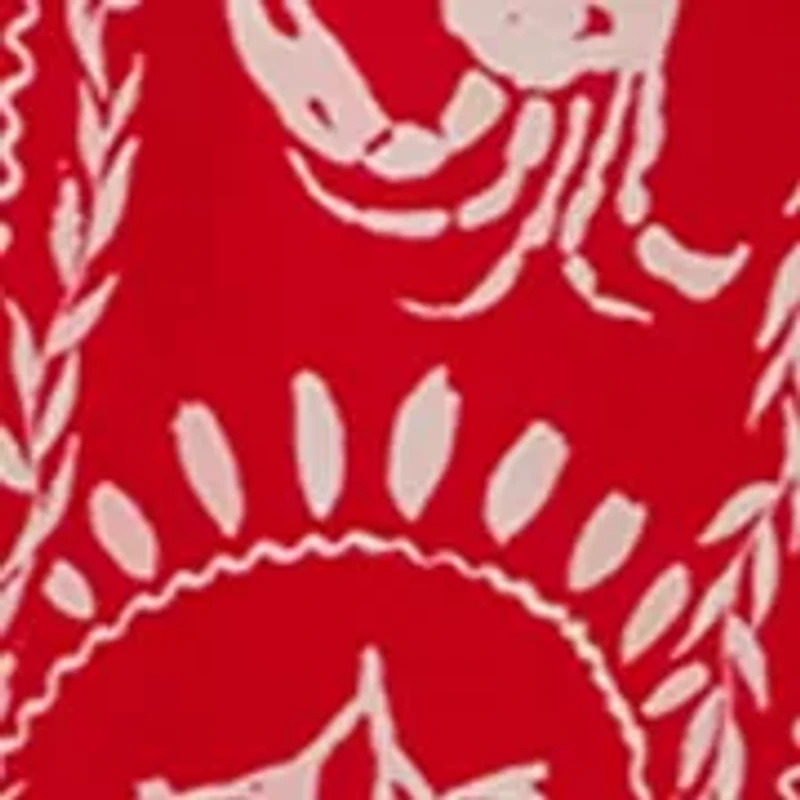 Plus Notch Neck Print Top