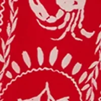 Plus Notch Neck Print Top