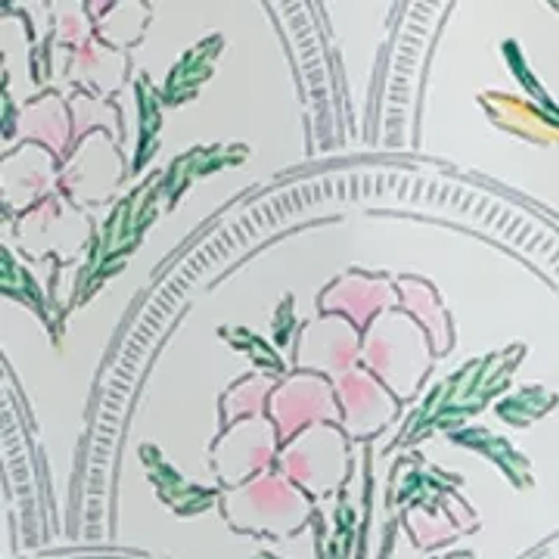 Plus Print Peasant Shirt with Tassels