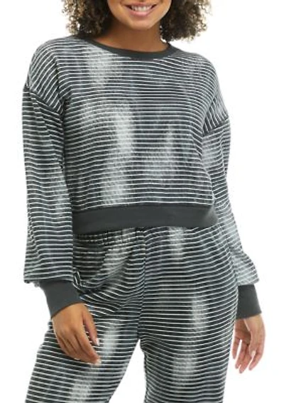 Long Sleeve Cropped Dyed Sweatshirt