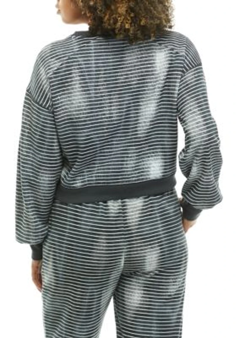 Long Sleeve Cropped Dyed Sweatshirt