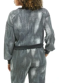 Long Sleeve Cropped Dyed Sweatshirt