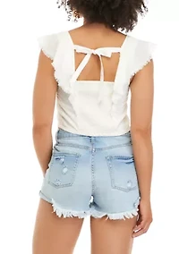 Flutter Sleeve Peasant Top
