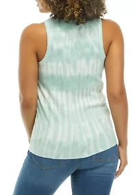Core Ribbed Tie Front Tank Top