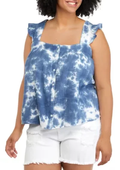Plus Gauze Tank Top