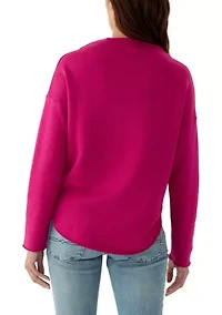 Women's Mock Neck Long Sleeve Sweater