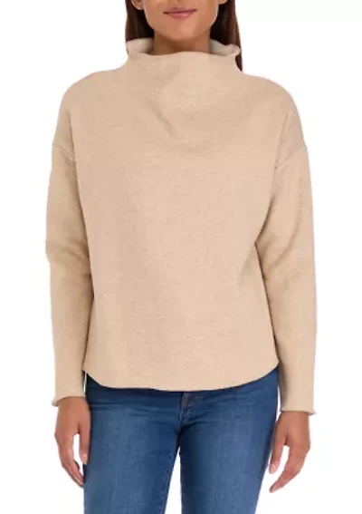 Women's Long Sleeve High Neck Sweatshirt
