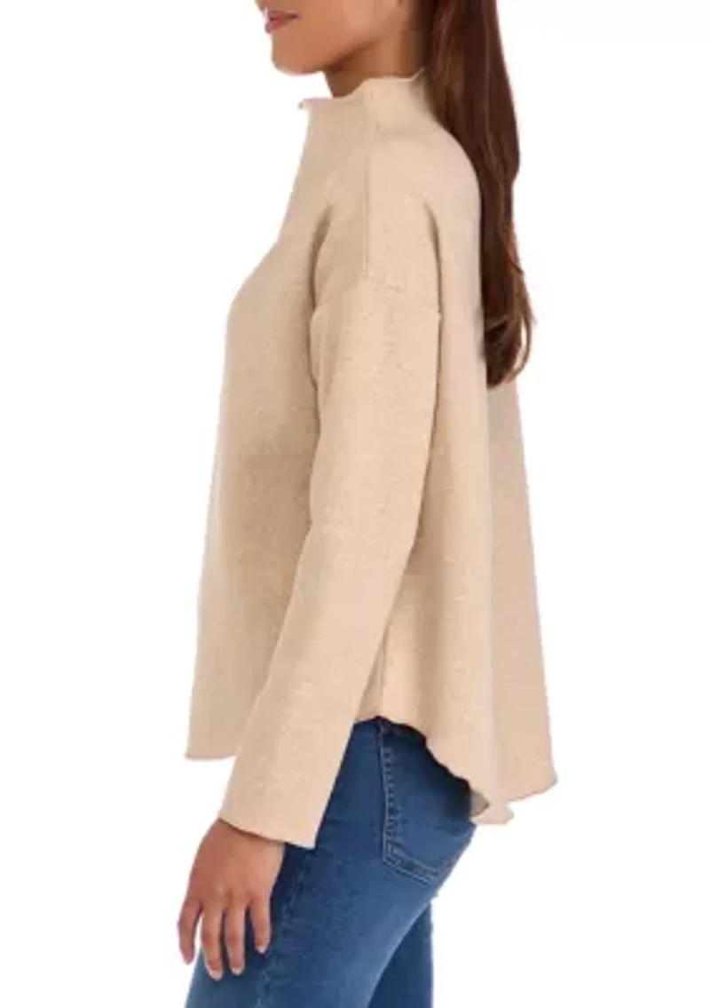 Women's Long Sleeve High Neck Sweatshirt