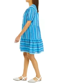 Women's Split Neck Mini Dress