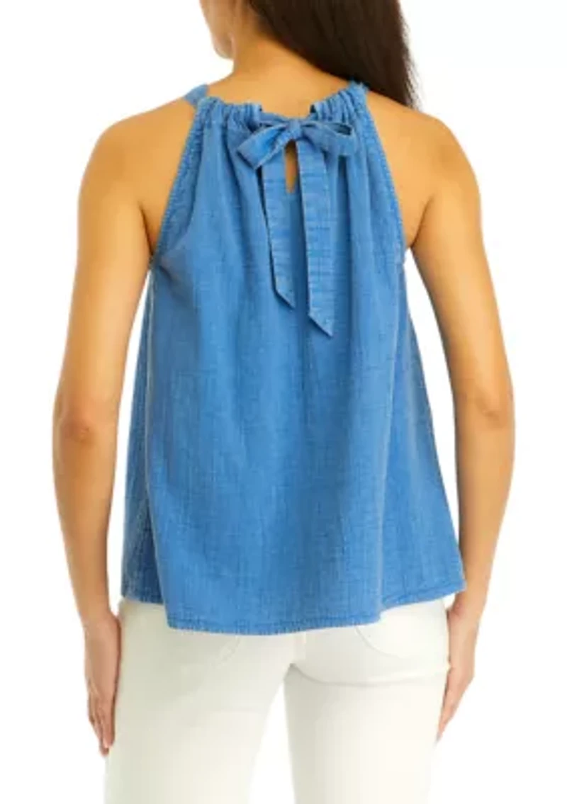 Plus Sleeveless Halter Neck Top