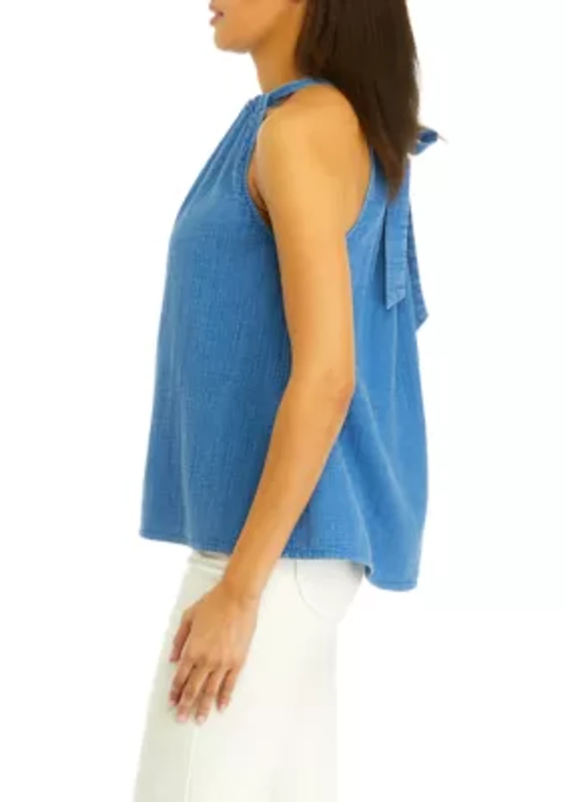 Plus Sleeveless Halter Neck Top