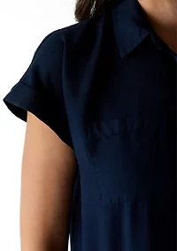 Women's Short Sleeve Shirtdress