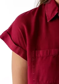 Women's Short Sleeve Shirtdress