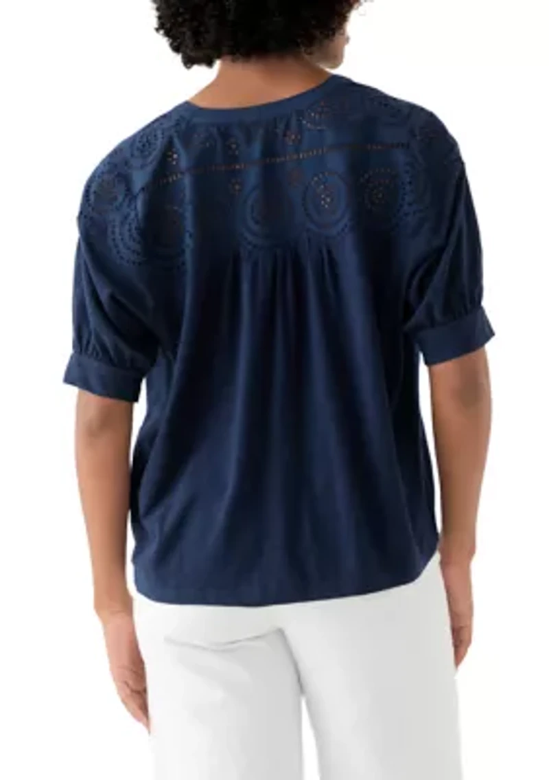 Women's Schiffley Mix Henley Top